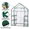 New Walk In Greenhouse PVC Plastic Garden Grow Green House with 4 Shelves