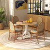 Kitchen 4-Person Round Table Dining Table-White