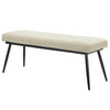 Large Beige Upholstered Dining Bench - 120cm - Seats 2 - Colbie CLB017A
