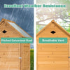 Outdoor Storage Shed Wooden Garden Tool Utility Cabinet Waterproof Asphalt Roof