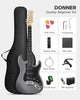 Donner DST-80 Electric Guitar Solid Body S-S-S Pickups Wood Grain Amplifier Set