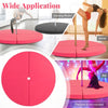 Round Portable Yoga Mat Pole Dance Crash 59” x 3” (W x T)-Pink