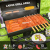 BBQ Smoker Charcoal Barbecue Grill Portable Outdoor Garden Grill with Wheels