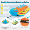 1-3 Riders Inflatable Banana Boat Towable Tube For Boating w/ Cover