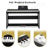 Glarry Digital Piano 88 Full Weighted Key 3 Pedals with Wooden Stand Black
