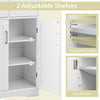 Freestanding Storage Cabinet with 2 Adjustable Shelves-White