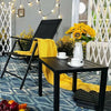 Outdoor Chair Patio Furniture Garden Bistro Rattan Chair Metal Side Coffee Table