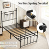 Single Size Metal Bed Frame w/ Headboard & 31 CM Under-bed Storage