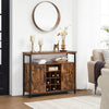 Rustic Sideboard Cabinet Wine Rack Buffet Table Storage for Kitchen Bar