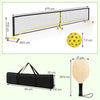 Portable Pickleball Net Set Pickle Ball Net System w/Metal Frame Yellow
