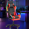 Gaming Chair with Bluetooth Speakers RGB LED Lights & Reclining Footrest Eyqqblb
