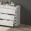 High Gloss Chest 6 Drawers Bedside Cabinet Tall Wide Storage Bedroom Furniture