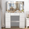 Large Dressing Table with 7 Drawers LED Dimmer Mirrow Makeup Desk Vanity Morden