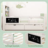 Single Size Bed Frame Solid Wood Platform Bed w/2 Storage Drawers