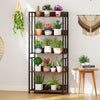 157cm Etagere Bookcase 5-Tier Bookshelf w/ Adjustable Shelves Brown