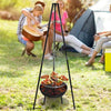1.5m Tripod Outdoor Fire Pit BBQ Round Bowl Garden Extra Large Barbecue Grill