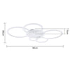 LED Ceiling Light Lamp Geometric Chandelier Lights Fixture White Dimmable Modern