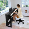 Glarry Digital Piano 88 Full Weighted Key 3 Pedals with Wooden Stand Black