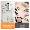 White Large Dressing Table Set LED Lights Mirror Makeup Stool with PU cushion