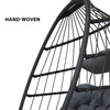 Hanging Egg Chair with Stand Garden Hammock Chair Rattan and Steel Patio