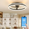 40cm Ceiling Fan with Light and Remote 6 Speeds Dimmable Quiet Ceiling Fan Light