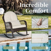 Outdoor Wicker Sturdy Rocking Chair Patio Rattan Rocker Garden Furniture