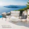 Garden Chairs Sofa Lounge Set Outdoor Furniture Rattan Couch Thick Cushions