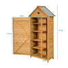 Outdoor Storage Shed Wooden Garden Tool Utility Cabinet Waterproof Asphalt Roof