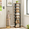 Shoe Rack Wooden Tall Shoe Shelf Shoe Storage Organizer 28 x 28 x 113 cm