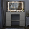 Large Dressing Table with 7 Drawers LED Dimmer Mirrow Makeup Desk Vanity Morden