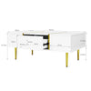 Modern High Gloss White Coffee Table & TV Cabinet Combination Set Storage Unit
