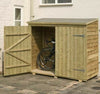6x3 ROWLINSON BIKE SHED WALLSTORE OVERLAP BICYCLE WOODEN WALL WOOD GARDEN STORE