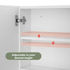 Bathroom Mirror Cabinet 3 Door Shelf Storage Wall Mounted Cupboard White Wood