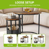 Coffee Table for living room Set of 2 Small Round Tables with Storage Side Table
