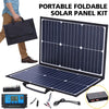 Portable 100W Solar Panel Kit + 100A Controller Camping Charger Power Station RV