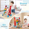 Baby Push and Pull Learning Activity Walker with Handle-Multicolor