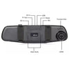 4.3"In Car Camera Recorder Dual Front and Rear HD 1080P Dash Cam Night Vision UK