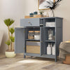 Freestanding Kitchen Cupboard Storage Organizer w/Large Drawer-White