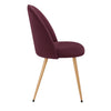 Dusk Iris Berry Velvet & Natural Set of 2 Dining Chairs RRP £125