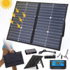 Portable 100W Solar Panel Kit + 100A Controller Camping Charger Power Station RV