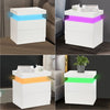 Bedside Tables White High Gloss LED Cabinets 2 Drawers Nightstand Modern Bedroom