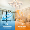 RGB LED Ceiling Fan Lights with Remote Control Dimmable Reversible 6 Speeds Fan