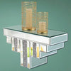 Silver Mirrored Jewelled Wall Shelf Art Deco Home Décor Storage Floating Shelf