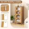 Bamboo Storage Cabinet 4-Drawer Dresser-Natural