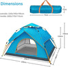 Suprills 3 in 1 Pop Up Tent for 3-4 Man | Automatic Instant Double Layer Camping