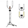 45W Dimmable Double Arm LED Light Tripod Stand Kit Video Studio Phone Holder