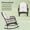 Outdoor Wicker Sturdy Rocking Chair Patio Rattan Rocker Garden Furniture