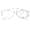 Pebble Shaped Mirror Bathroom Mirror Modern Designer Mirror 800x550mm | Aria