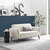 Teddy Velvet Upholstered Post Modern 2 Seater Sofa