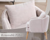 Grey Accent Armchair Chenille Lounge Chair with Wood Legs for Living Room